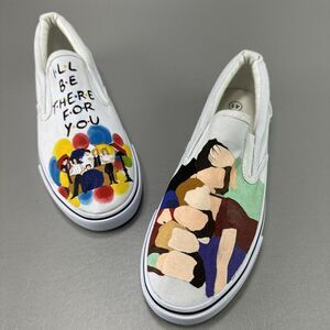 Leinier Shoes Sz 41 Painted Friends TV Show I'll Be There For You‎ Central Perk